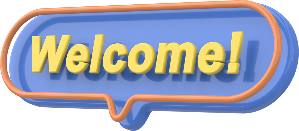Welcome. Word and Phrase. 3D illustration.