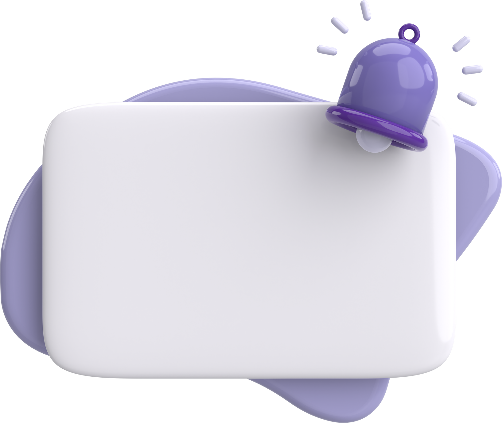 3D notification box. 3D illustration.